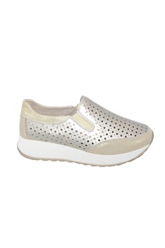 Pantofi dama cu perforatii si talpa grosa,D&J Exlclussive, Auriu Pantofi dama cu perforatii si talpa grosa,D&J Exlclussive, Auriu