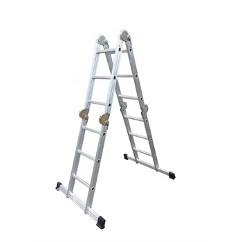 Scara pliabila universala, aluminiu, cu platforma, 4x3 trepte, 150 kg, Drabest Scara pliabila universala, aluminiu, cu platforma, 4x3 trepte, 150 kg, Drabest