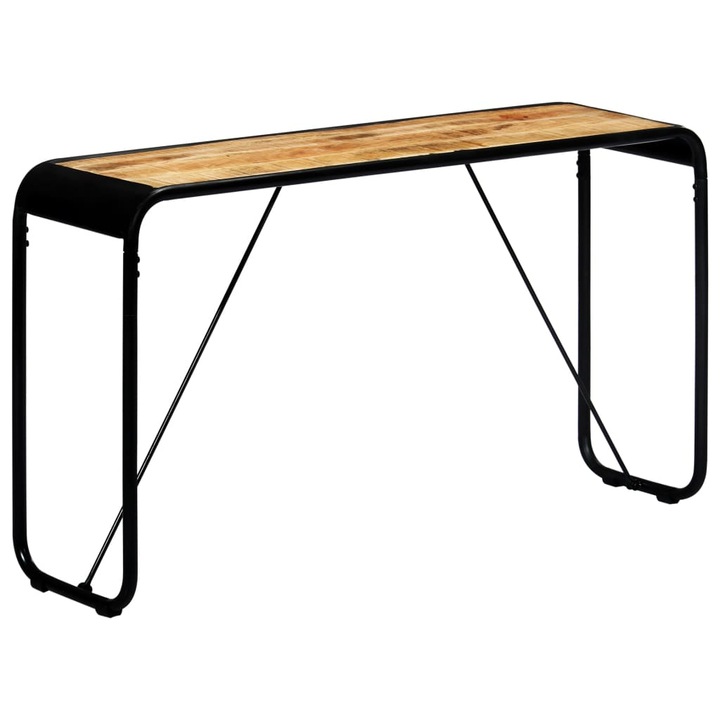 Конзолна маса vidaXL, 140x35x76 cм, грубо мангово дърво масив, 13.6 Kg