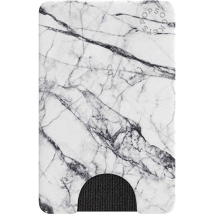 Accesoriu Popsockets pentru dispozitive mobile, Popwallet White Marble
