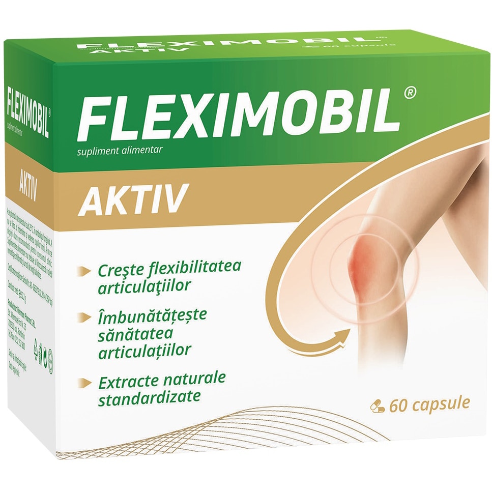 Fleximobil Aktiv, 60 capsule – recomandat in bolile articulare