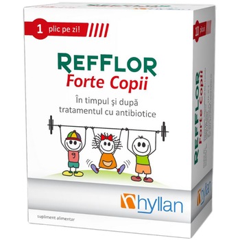 Supliment alimentar Refflor Forte Copii, 10 plicuri Supliment alimentar Refflor Forte Copii, 10 plicuri