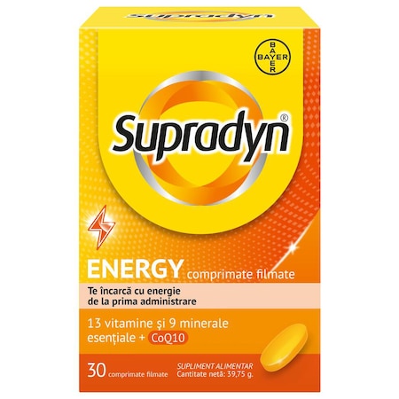 Multivitamine Supradyn Energy + Coenzima Q10, 30 comprimate, Bayer
