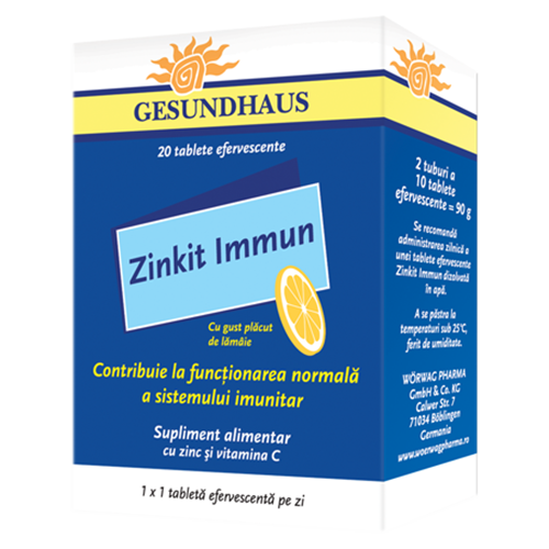 Supliment alimentar Zinkit Immun, 20 tablete