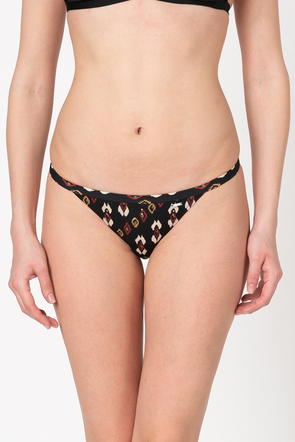 Pepe Jeans London, Slip cu imprimeu grafic Mara, Negru, XL