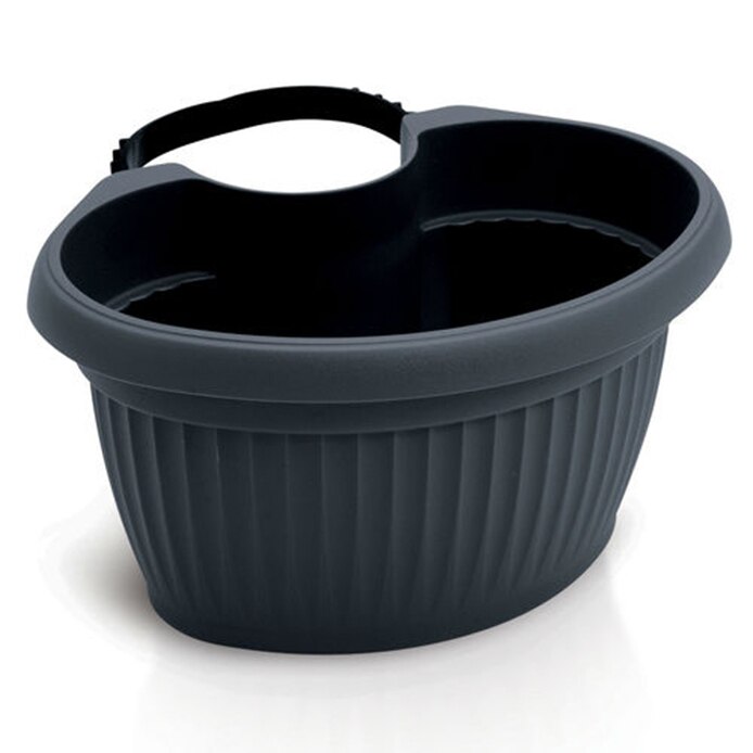 Ghiveci ProsperPlast, Terra, 15.8x14x19.8 cm, 2 l, negru