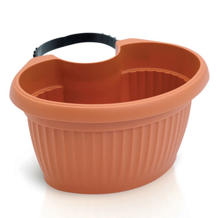 Ghiveci ProsperPlast, Terra, PVC, 19.8x15x28 cm, 4 l, Culoare teracota