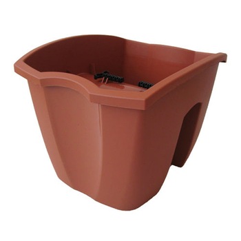 Ghiveci ProsperPlast, Crown, PVC, 24.2x27.8x20.1 cm, 7 l, Culoare teracota Ghiveci ProsperPlast, Crown, PVC, 24.2x27.8x20.1 cm, 7 l, Culoare teracota