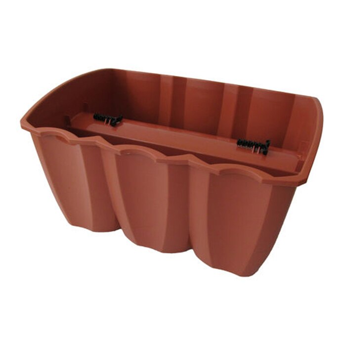 Ghiveci ProsperPlast, Crown, PVC, 39.3x27.8x20.1 cm, 12 l, Culoare teracota