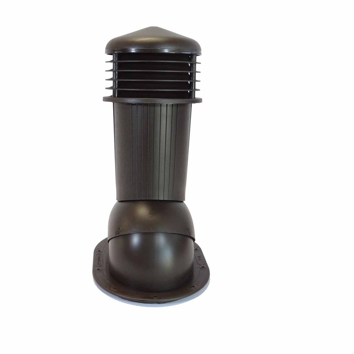 Cos ventilare si aerisire, acoperis tabla faltuita, click, retropanel, maro inchis 8019