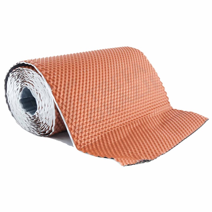 Banda etansare horn perete 3D, rosu caramiziu (RAL 8004), 5 m