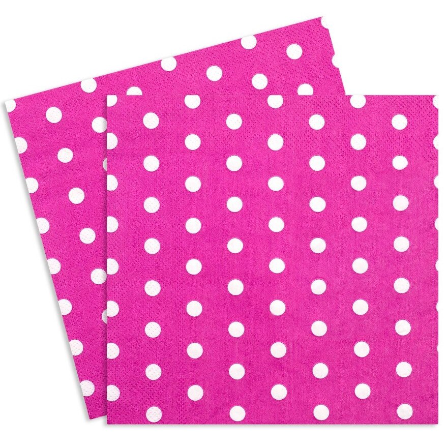Servetele pentru petrecere, Zola®, Roz cu buline, 20 bucati