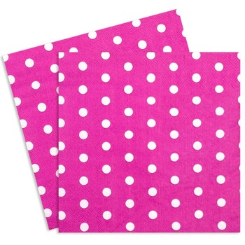Servetele pentru petrecere, Zola®, Roz cu buline, 20 bucati Servetele pentru petrecere, Zola®, Roz cu buline, 20 bucati