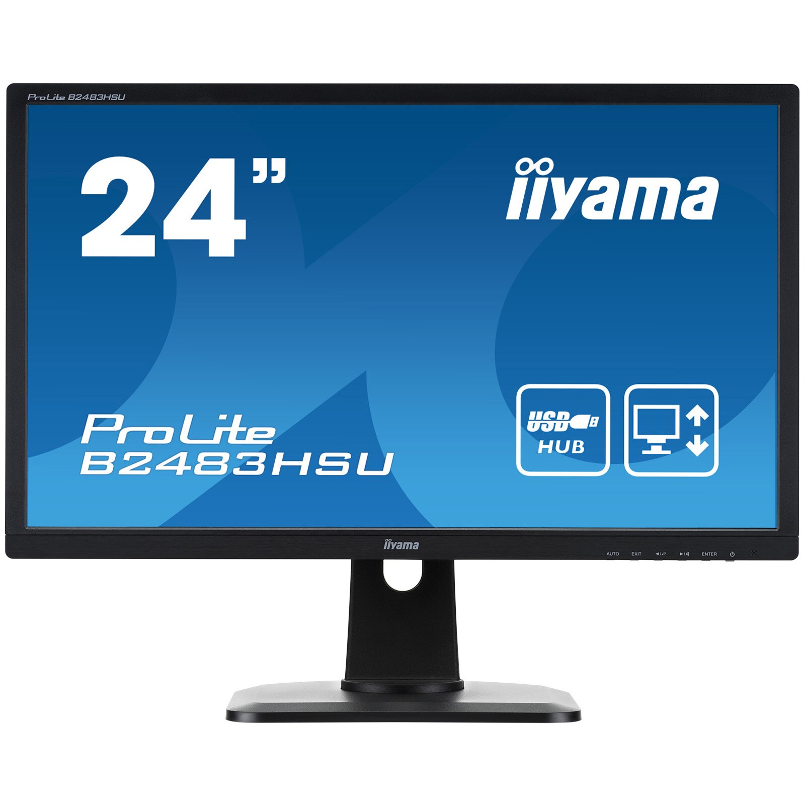 Monitor Iiyama LED 24'' B2483HSU-B1DP FHD, 2ms, DP, DVI