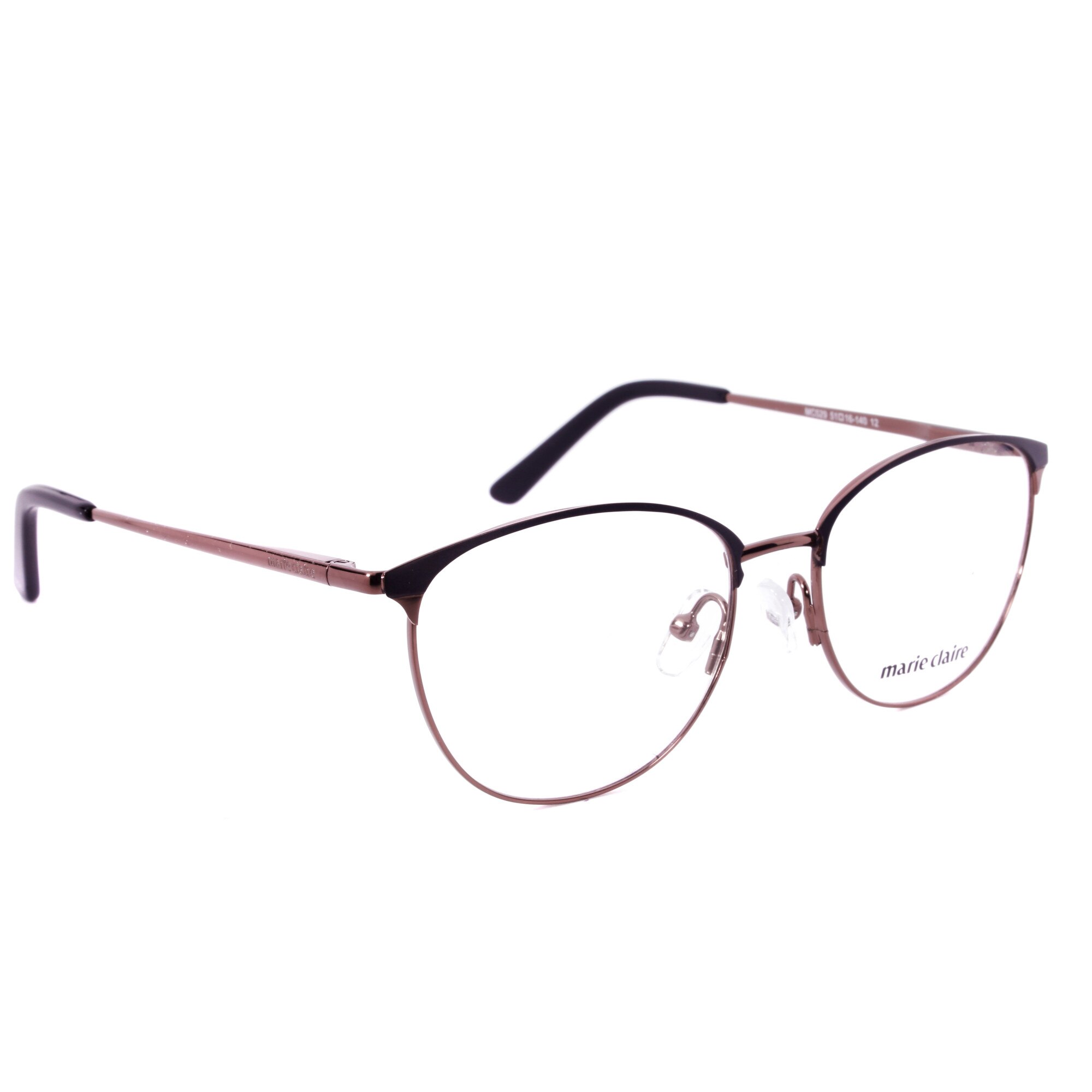 Rama ochelari de dama, Marie Claire, MC529 12, rotunda, negru-maro
