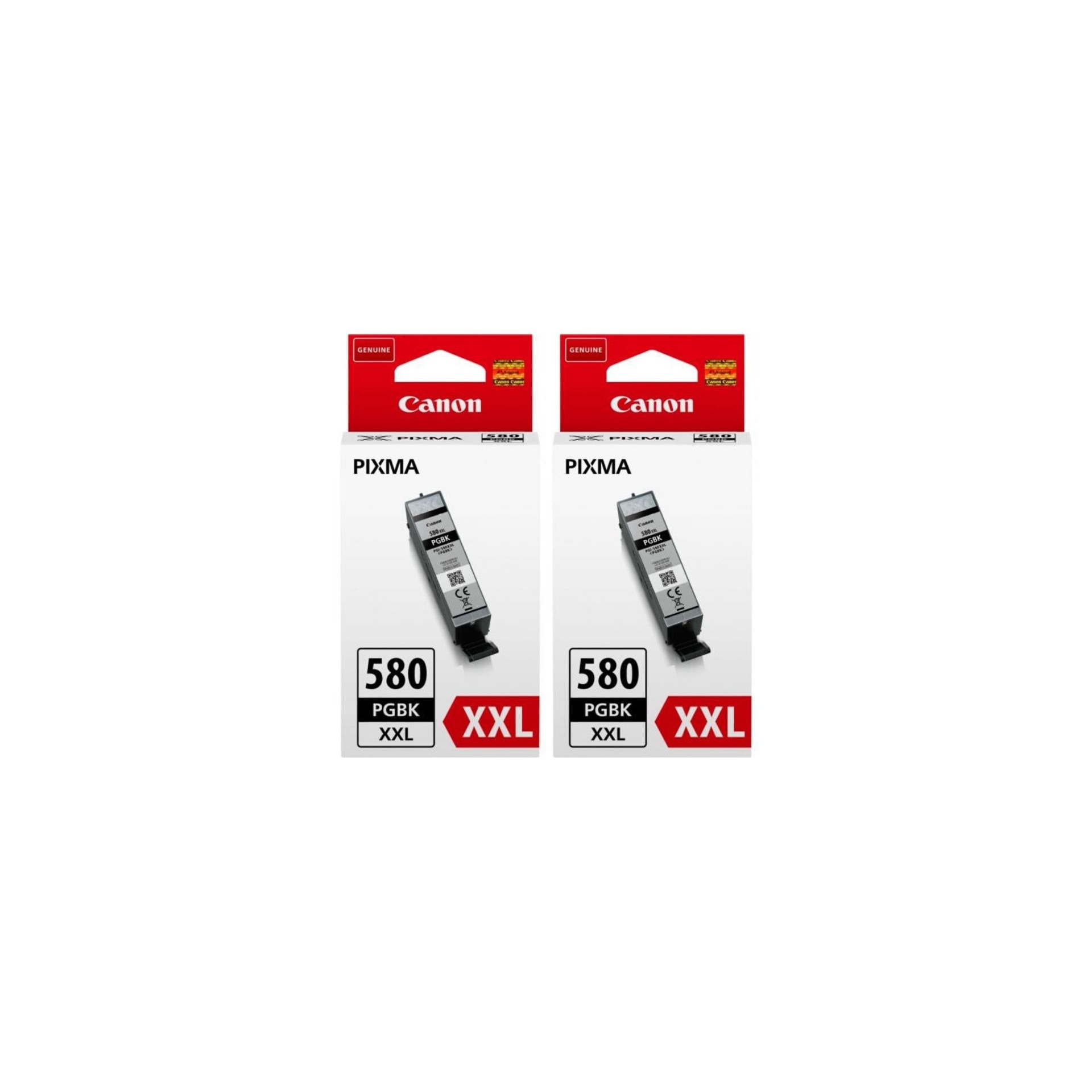 Pachet cartuse cerneala PGI-580PGBK XXL negru x2 Canon original 1200 pagini