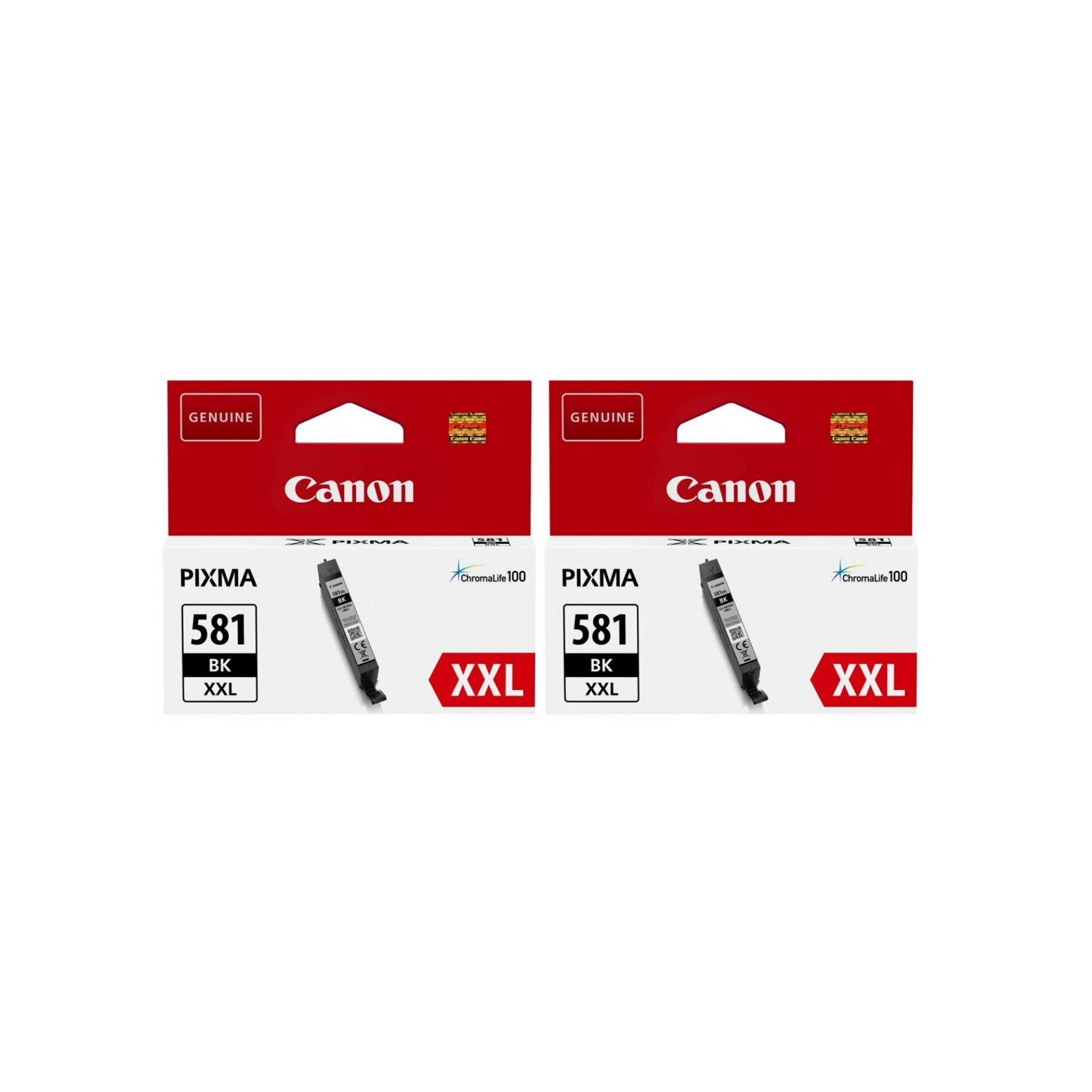 Pachet cartuse cerneala CLI-581BK XXL negru x2 Canon original 12720 pagini