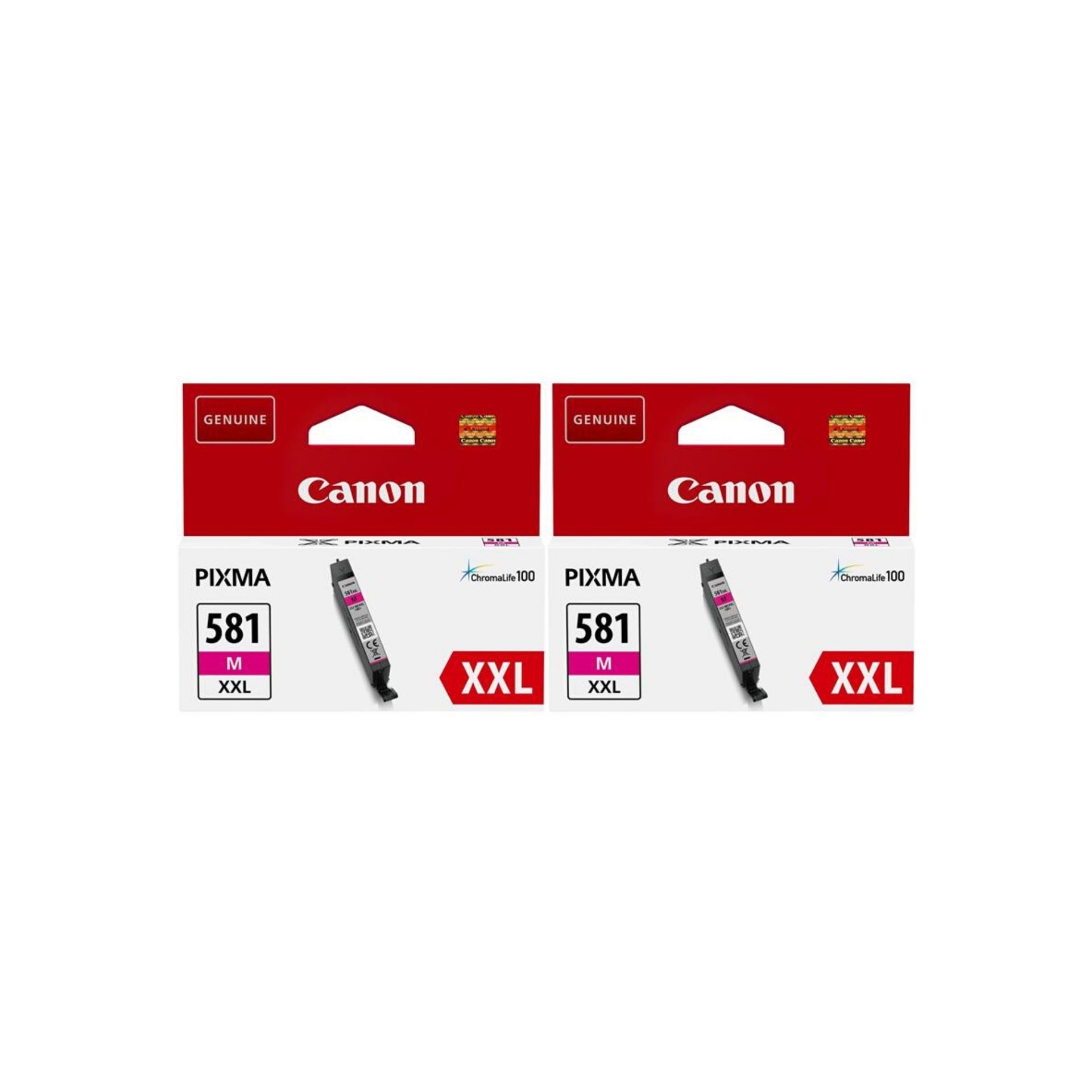 Pachet cartuse cerneala CLI-581M XXL magenta x2 Canon original 1520 pagini
