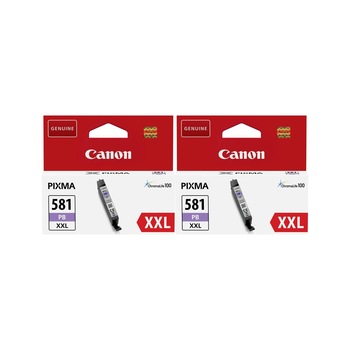 Pachet cartuse cerneala CLI-581PB XXL albastru foto x2 Canon original 18280 pagini Pachet cartuse cerneala CLI-581PB XXL albastru foto x2 Canon original 18280 pagini