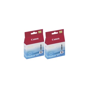 Pachet cartuse cerneala CLI-8C cyan x2 Canon original 840 pagini Pachet cartuse cerneala CLI-8C cyan x2 Canon original 840 pagini