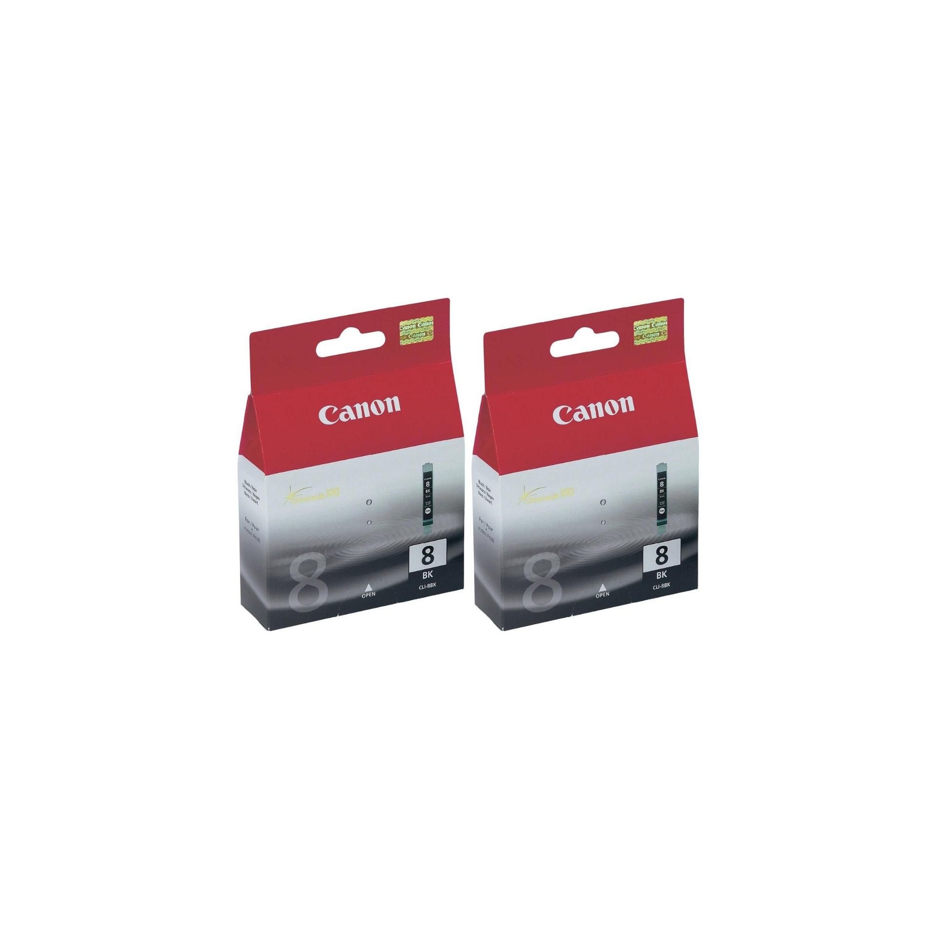 Pachet cartuse cerneala CLI-8BK negru x2 Canon original 900 pagini