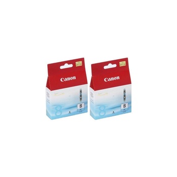 Pachet cartuse cerneala CLI-8PC cyan foto x2 Canon original 900 pagini Pachet cartuse cerneala CLI-8PC cyan foto x2 Canon original 900 pagini