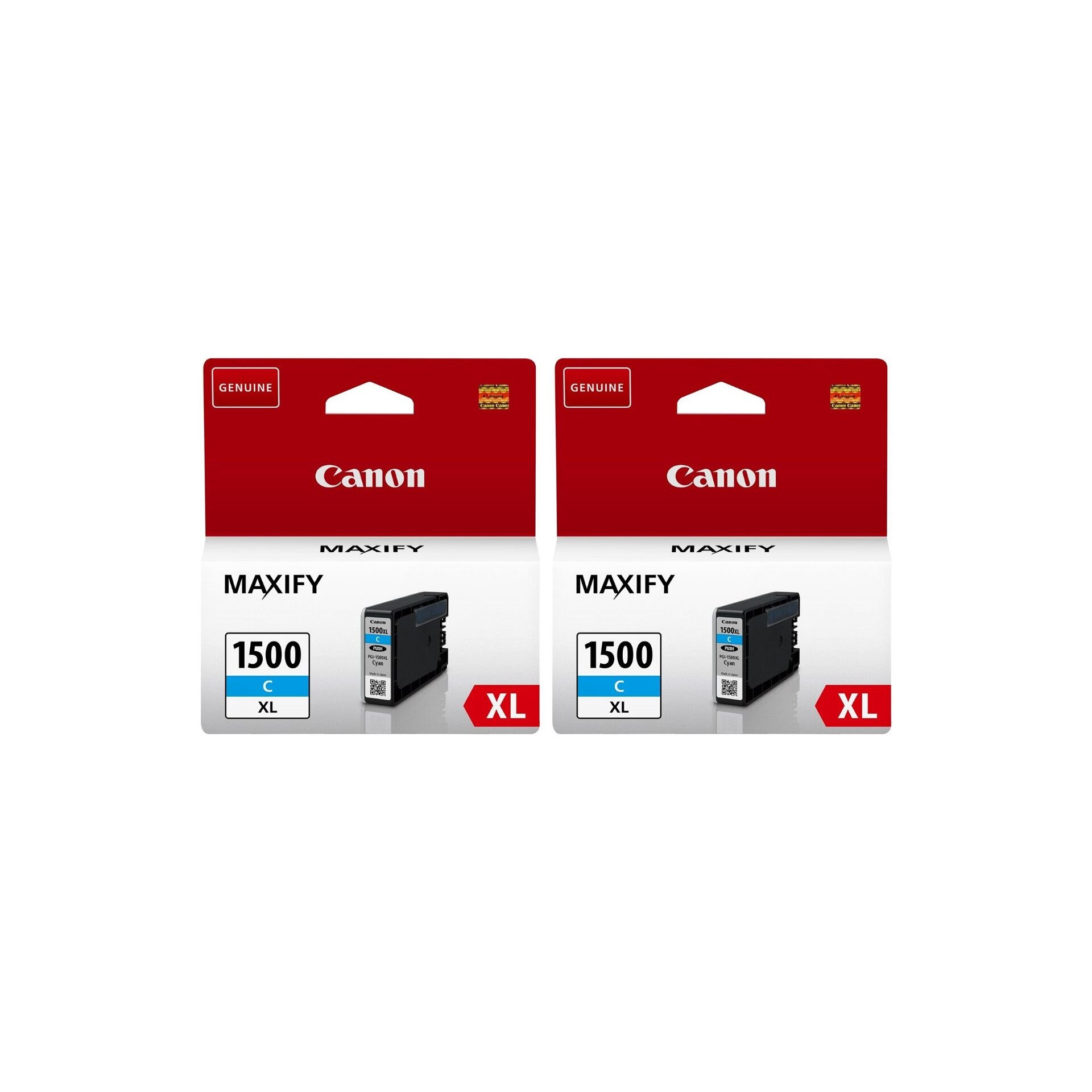 Pachet cartuse cerneala PGI-1500XLC cyan x2 Canon original 2040 pagini