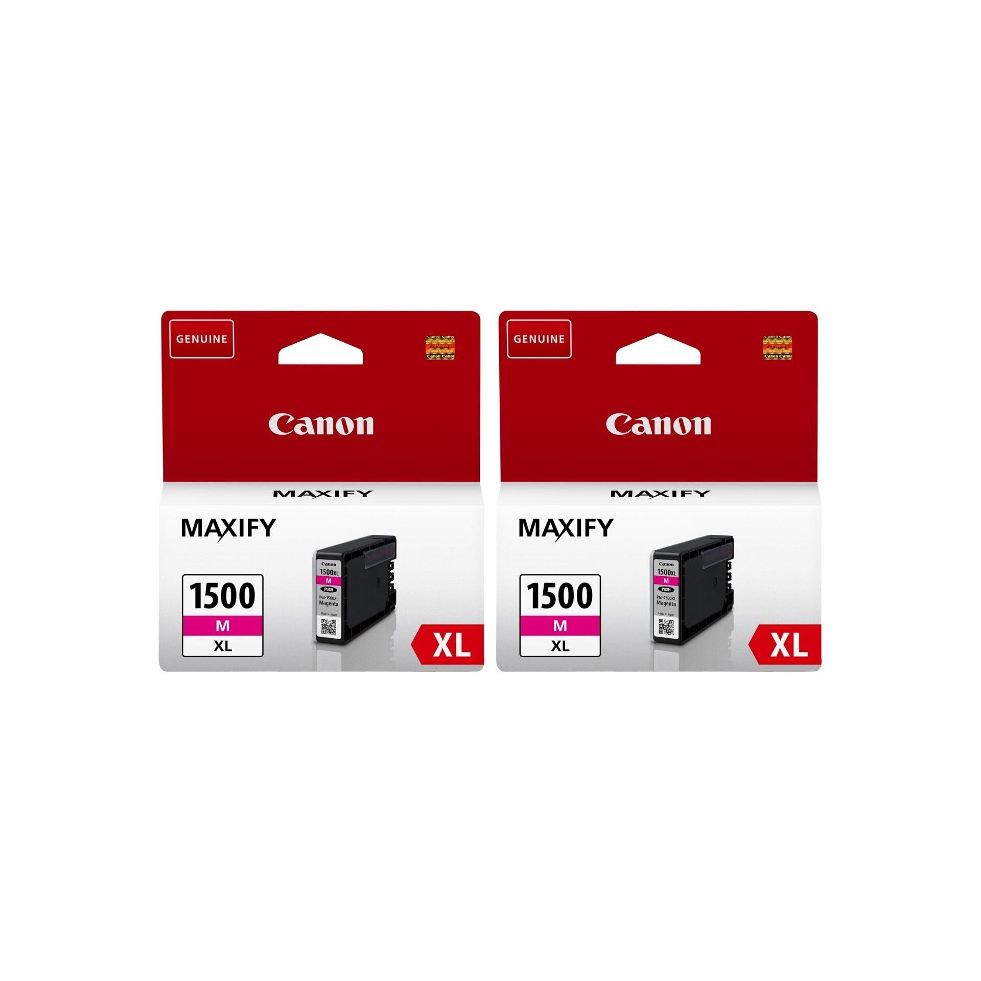 Pachet cartuse cerneala PGI-1500XLM magenta x2 Canon original 1560 pagini
