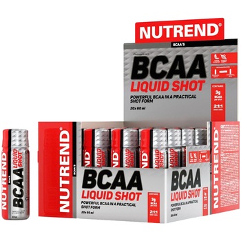 Aminoacizi BCAA, Nutrend BCAA liquid shot, 20 shot-uri x 60 ml Aminoacizi BCAA, Nutrend BCAA liquid shot, 20 shot-uri x 60 ml