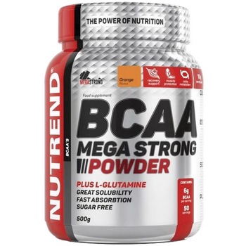 Aminoacizi BCAA, Nutrend, BCAA Mega Strong Powder, portocale, 500 g Aminoacizi BCAA, Nutrend, BCAA Mega Strong Powder, portocale, 500 g