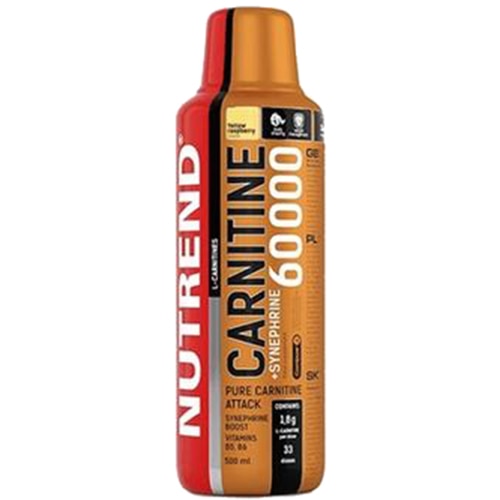 L Carnitina, Nutrend, L Carnitine 60000 Synephrine, zmeura galbena, 500 ml