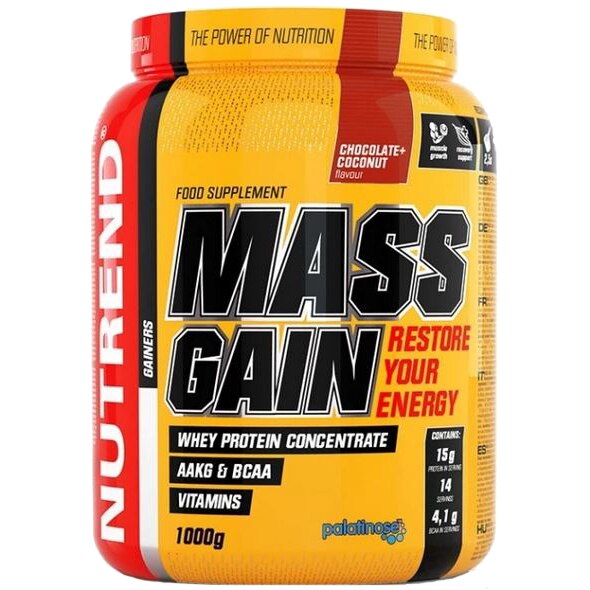Gainer, Nutrend, mass gain, ciocolata cacao, 1Kg