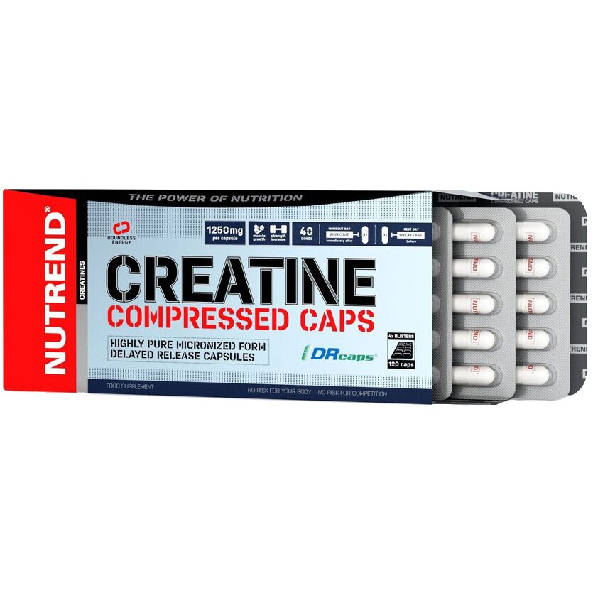 Creatina monohidrata, Nutrend, Creatine Compressed, 120 capsule