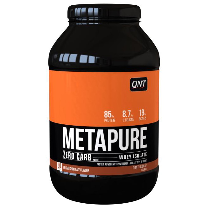 Proteine din zer, QNT, Metapure Zero carb, ciocolata belgiana, 908g