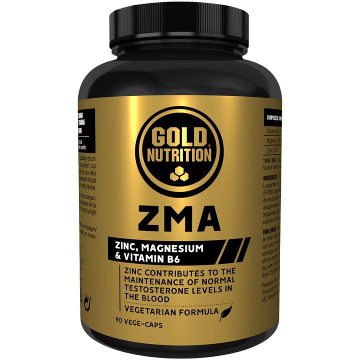 Zinc, magneziu si vitamina B6, GoldNutrition ZMA, 90 capsule
