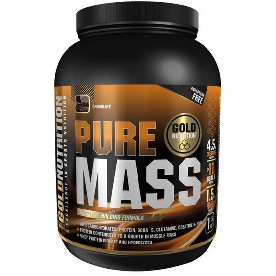 Gainer, Gold Nutrition, Pure Mass Gainer, ciocolata, 1.5kg