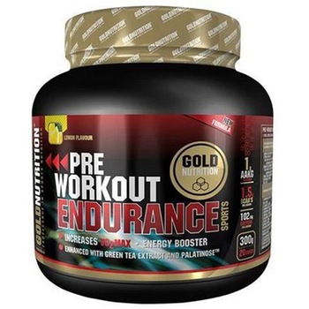 Pre Workout, Gold Nutrition, Pre Workout Endurance, portocale, 300g Pre Workout, Gold Nutrition, Pre Workout Endurance, portocale, 300g
