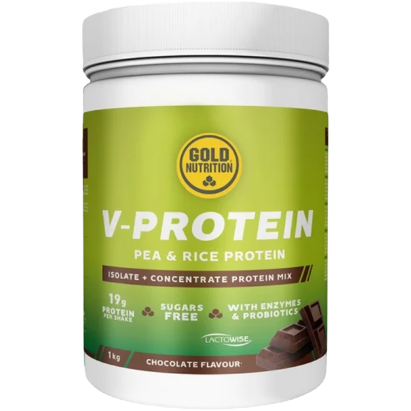 Растителни протеини, GoldNutrition V Protein, шоколад, 1кг - eMAG.bg