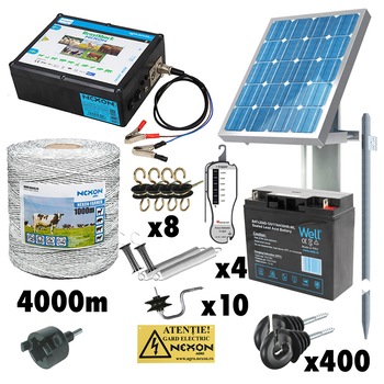 Kit complet gard electric NEXON BeastShock 8.5 J 12V, Farmer 4000m Kit complet gard electric NEXON BeastShock 8.5 J 12V, Farmer 4000m