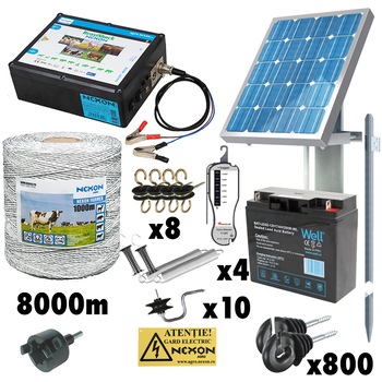 Kit complet gard electric NEXON BeastShock 8.5 J 12V, Farmer 8000m Kit complet gard electric NEXON BeastShock 8.5 J 12V, Farmer 8000m