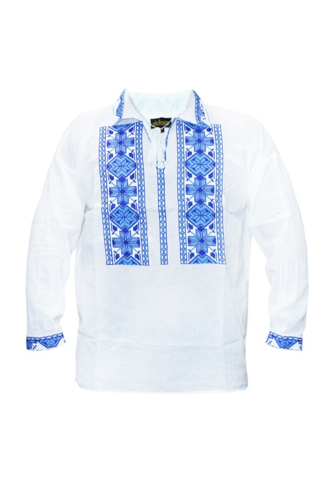 Bluza barbati tip ie, brodata traditional, Alb, DAE6636, Alb