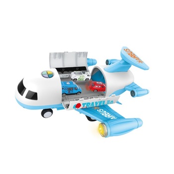 Avion cargo bleu cu 6 masinute Avion cargo bleu cu 6 masinute