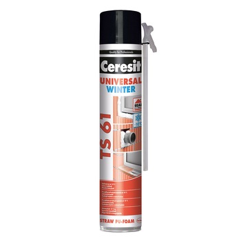 Spuma poliuretanica pentru montaj, cu aplicare manuala, Ceresit TS 61, 750 ml Spuma poliuretanica pentru montaj, cu aplicare manuala, Ceresit TS 61, 750 ml