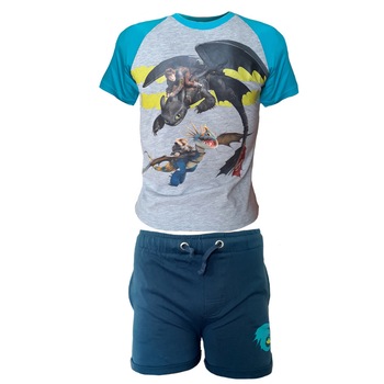 Set tricou si pantaloni scurti The Dragons baieti, multicolor, marimea 116-122 cm Set tricou si pantaloni scurti The Dragons baieti, multicolor, marimea 116-122 cm