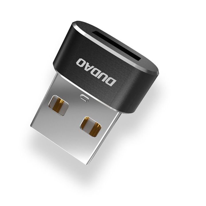 Адаптер Dudao L16AC, USB-C, USB, черен