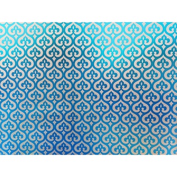 Folie geam autoadeziva Felicia, Folina, model elegant albastru , rola de 100x100 cm Folie geam autoadeziva Felicia, Folina, model elegant albastru , rola de 100x100 cm