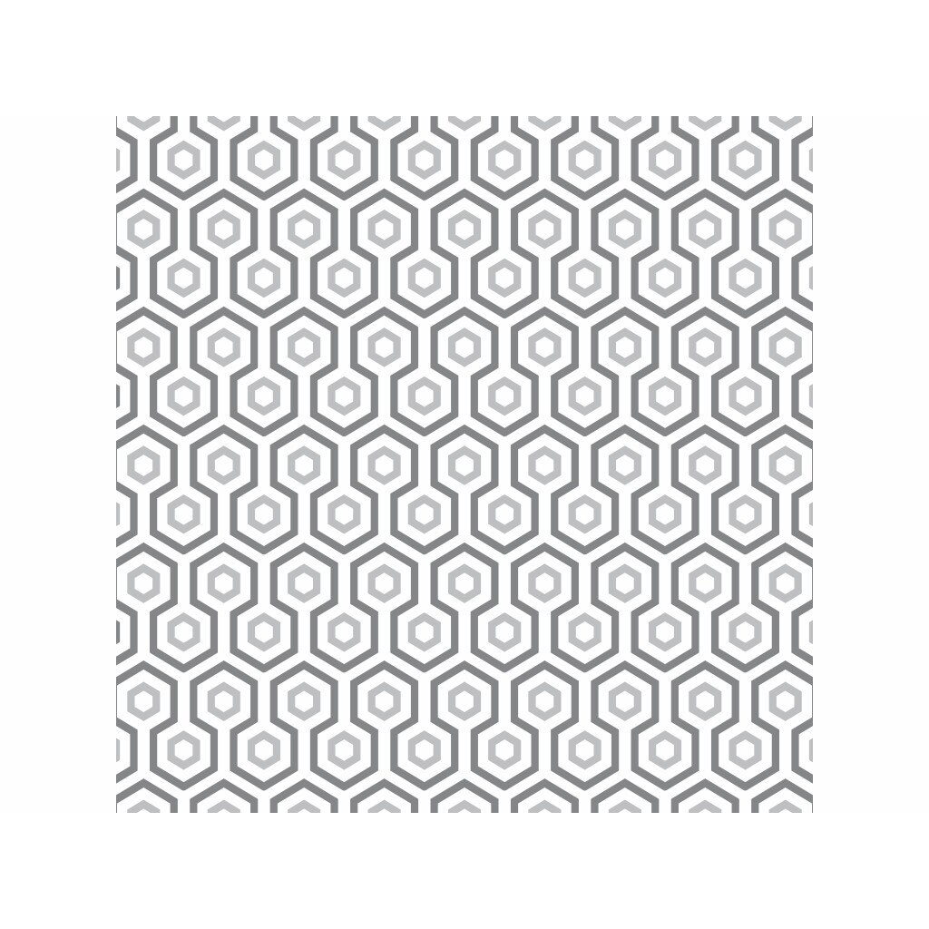 Folie geam autoadeziva Kalista, Folina, model geometric gri, rola de 100x100 cm