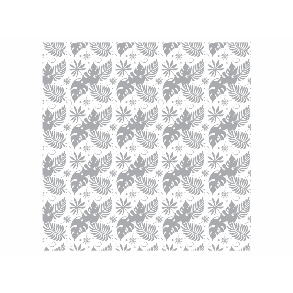 Folie geam autoadeziva Mirena, Folina, model tropical gri, rola de 100x100 cm