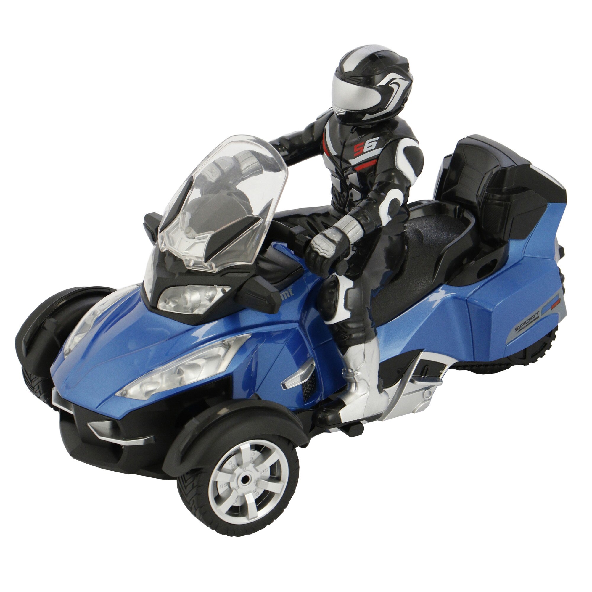 ATV Sport Mappy, cu sofer, telecomanda, scara 1:8, albastru