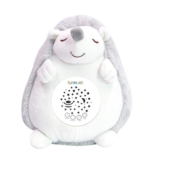 Jucarie interactiva M-Toys - Arici, cu proiector, lumini si sunete, gri